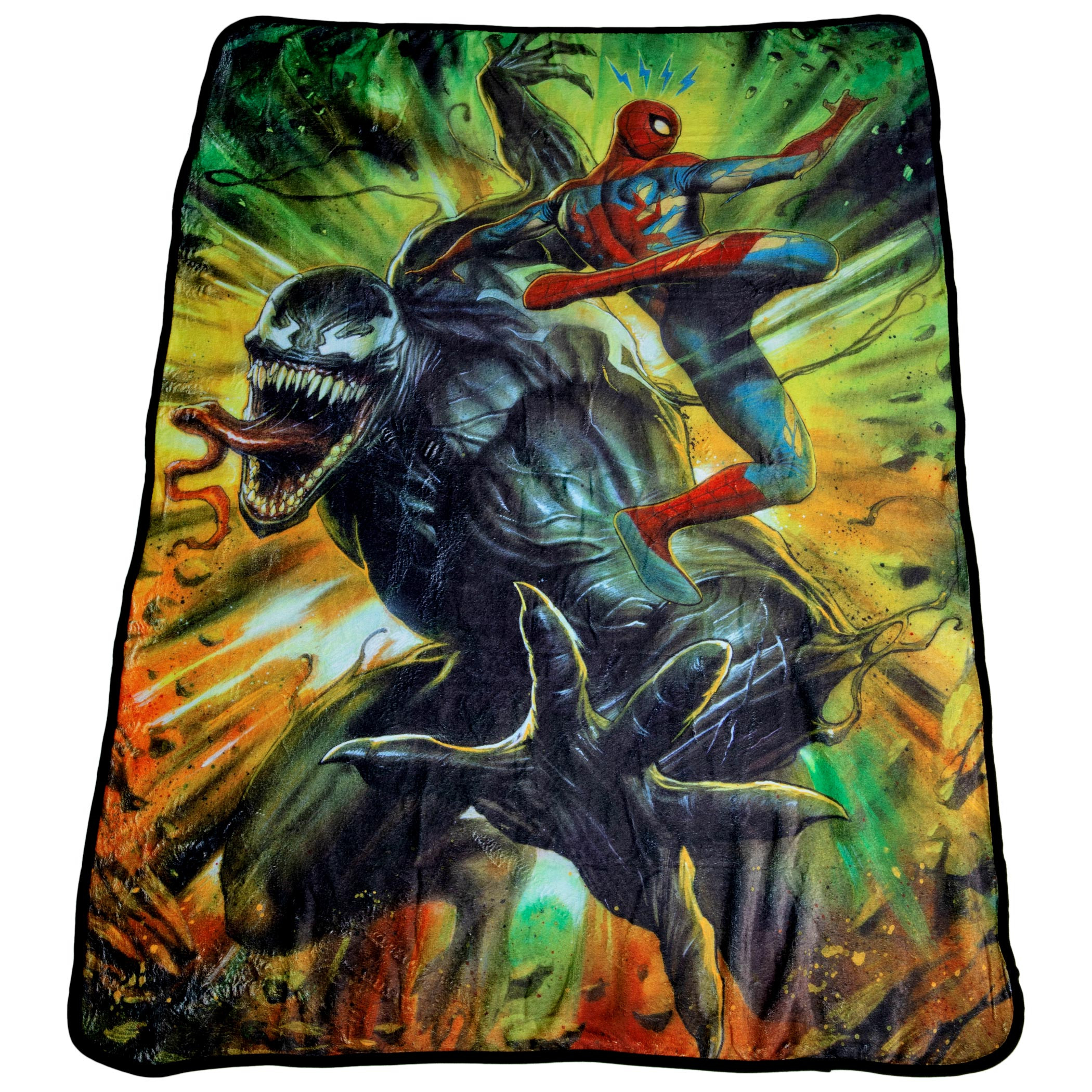 Spider-Man Vs. Venom Fleece Throw Blanket
